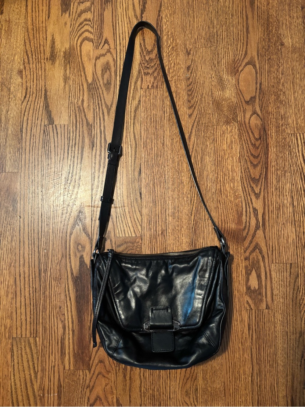 Kooba Jonnie black leather crossbody bag